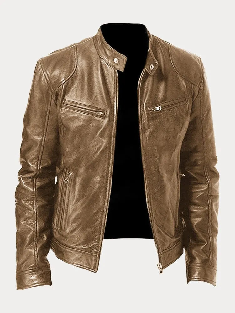 Victor™ | Veste en cuir décontractée : style et confort intemporels