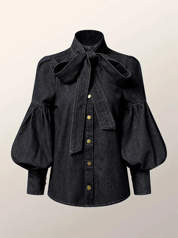 Christy™ | Blouse en jean bouffante