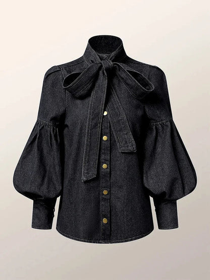 Christy™ | Blouse en jean bouffante