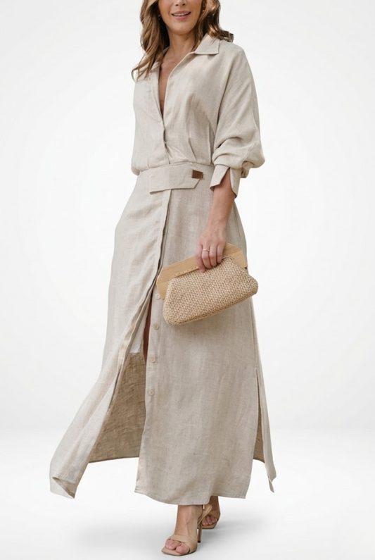 Aurélia™ — Robe longue fluide élégance naturelle