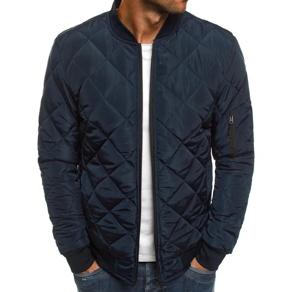 Danton / Veste en Coton à Motif Losange