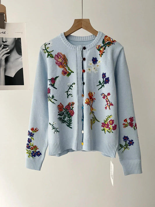 Sahara | Cardigan élégant à fleurs