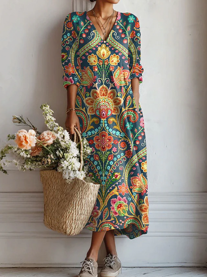 LEIRE | Robe Longue de Style Ethnique
