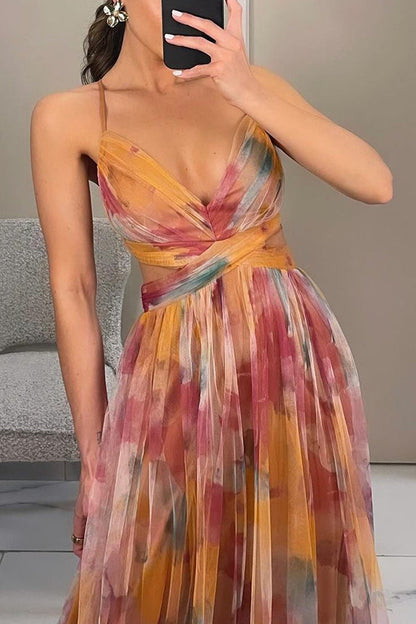 BRIGITTE - MAXI-ROBE FLEURIE RAFFINÉE