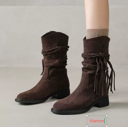 Aurora® | Bottines en daim à franges