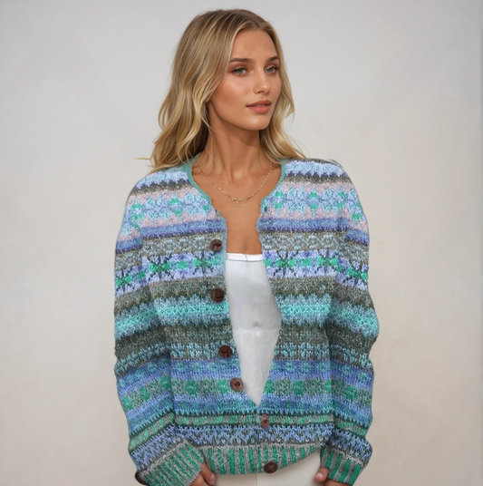 Lotte | Gilet bleu avec imprimé