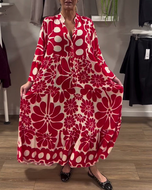 CORS - ROBE MAXI SOPHISTIQUÉE À IMPRIMÉS