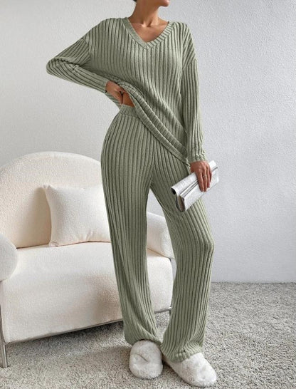 Lucie® - Pantalon et pull en maille pour femme