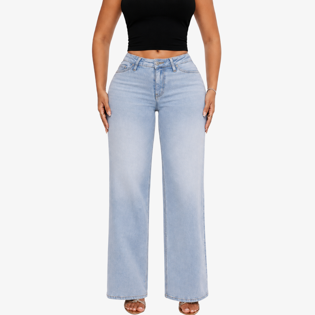 BootyLift™ BBL Mid-Low Rise Stretch Wide-Leg Jeans
