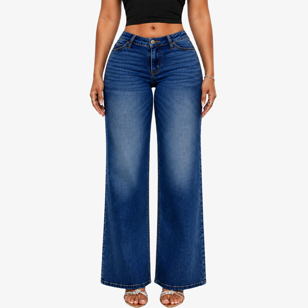 BootyLift™ BBL Mid-Low Rise Stretch Wide-Leg Jeans