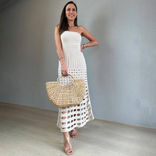 NIKKÉ - ROBE LONGUE BOHÈME EN CROCHET