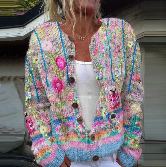 Sanné | Cardigan élégant à imprimé floral