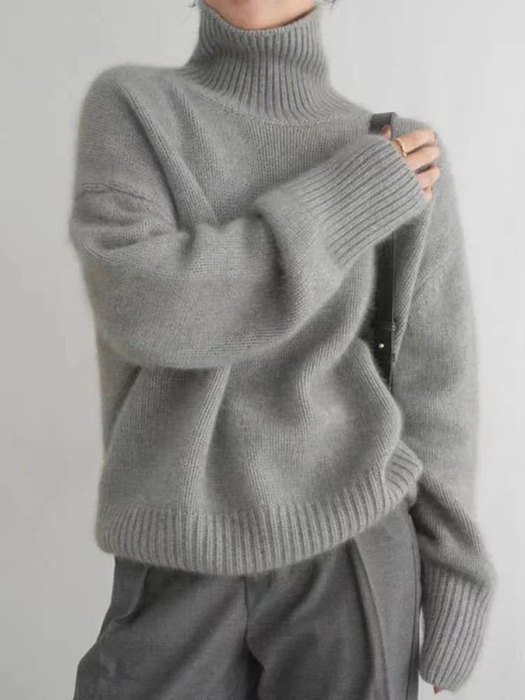 Lisette / Pull col roulé en cachemire