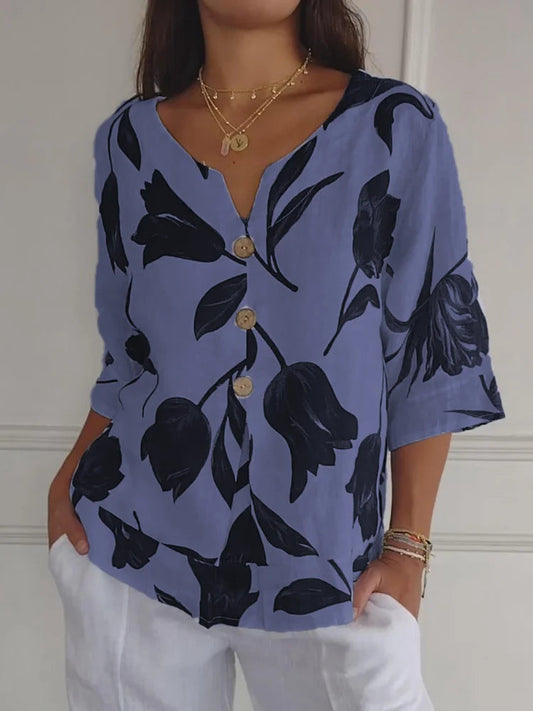 MALYN – CHEMISIER BOUTONNÉ FLORAL
