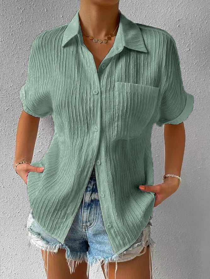 Florence / Blouse ample boutonnée décontractée