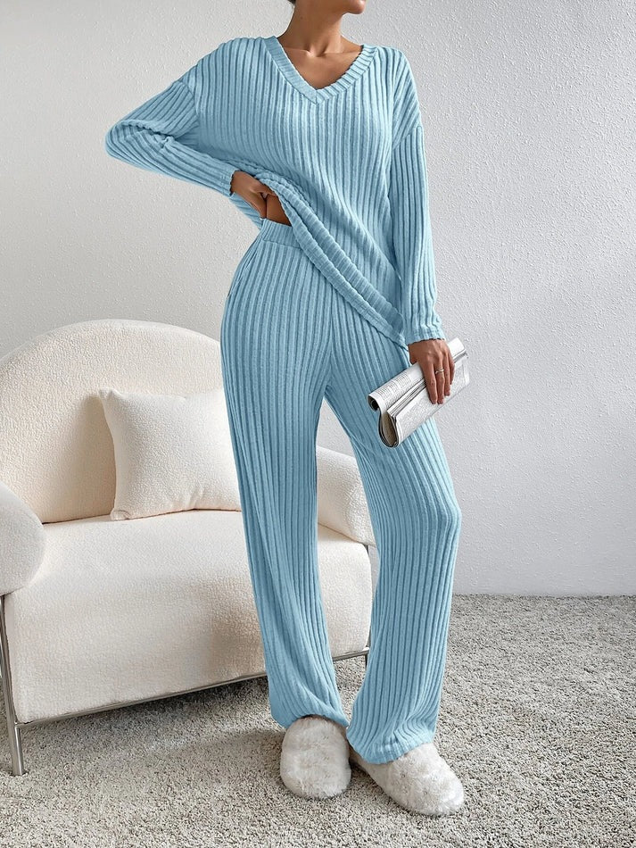 Lucie® - Pantalon et pull en maille pour femme