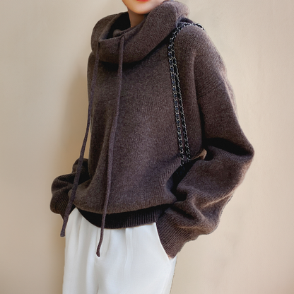 Hannah | Sweat à capuche tricoté