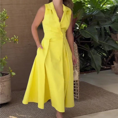 Amancie | Robe midi col V
