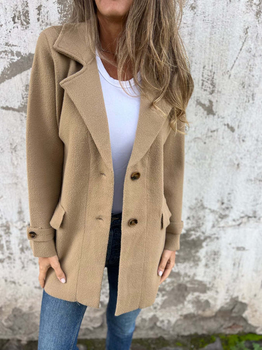 Agnès™ | Manteau en laine à revers