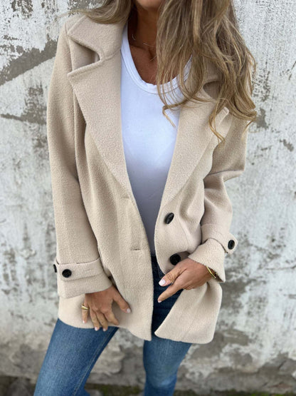 Agnès™ | Manteau en laine à revers