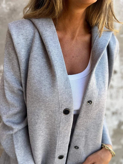 Anya™ | Cardigan avec boutons et capuche