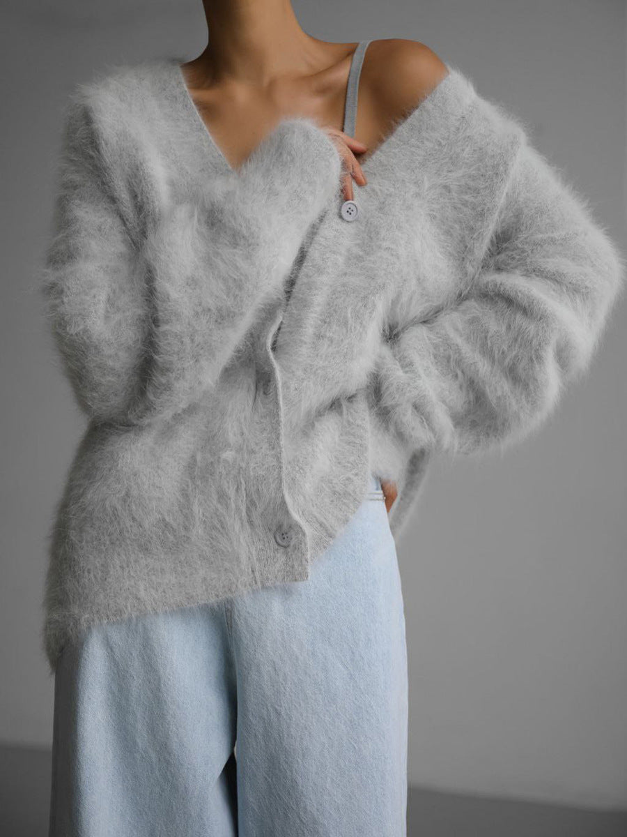 Nadia | Cardigan élégant en peluche