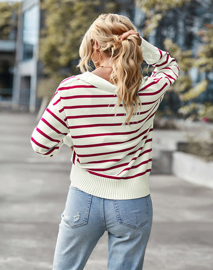 Mila™ | Pull classique en maille à rayures