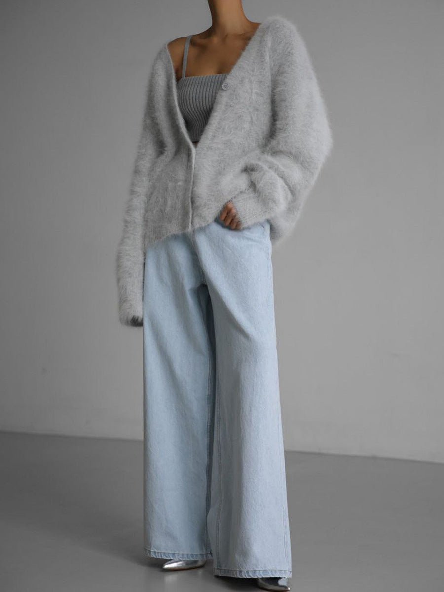 Nadia | Cardigan élégant en peluche