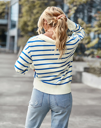 Mila™ | Pull classique en maille à rayures