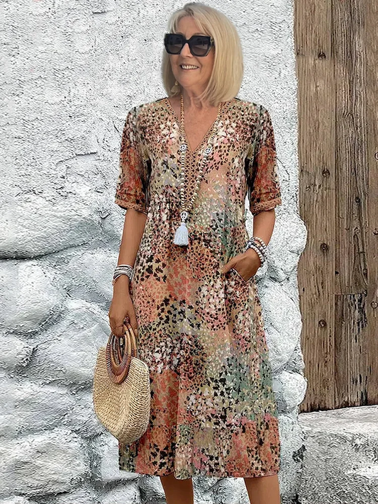Harper | Robe mi-longue vibrante