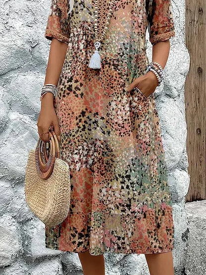 Harper | Robe mi-longue vibrante