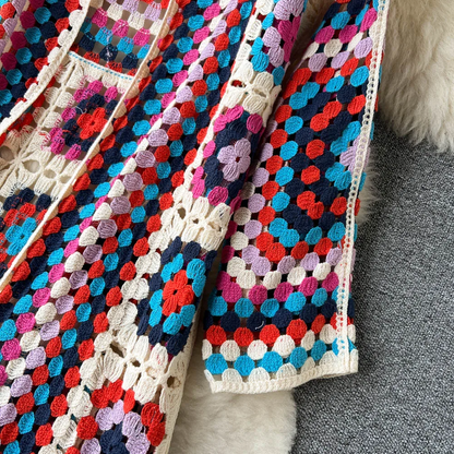 Silvia™ - Le cardigan tricoté coloré