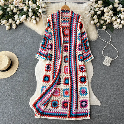 Silvia™ - Le cardigan tricoté coloré