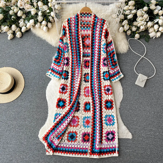 Silvia™ - Le cardigan tricoté coloré