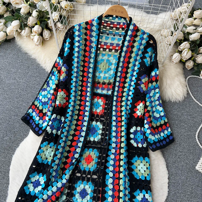 Silvia™ - Le cardigan tricoté coloré