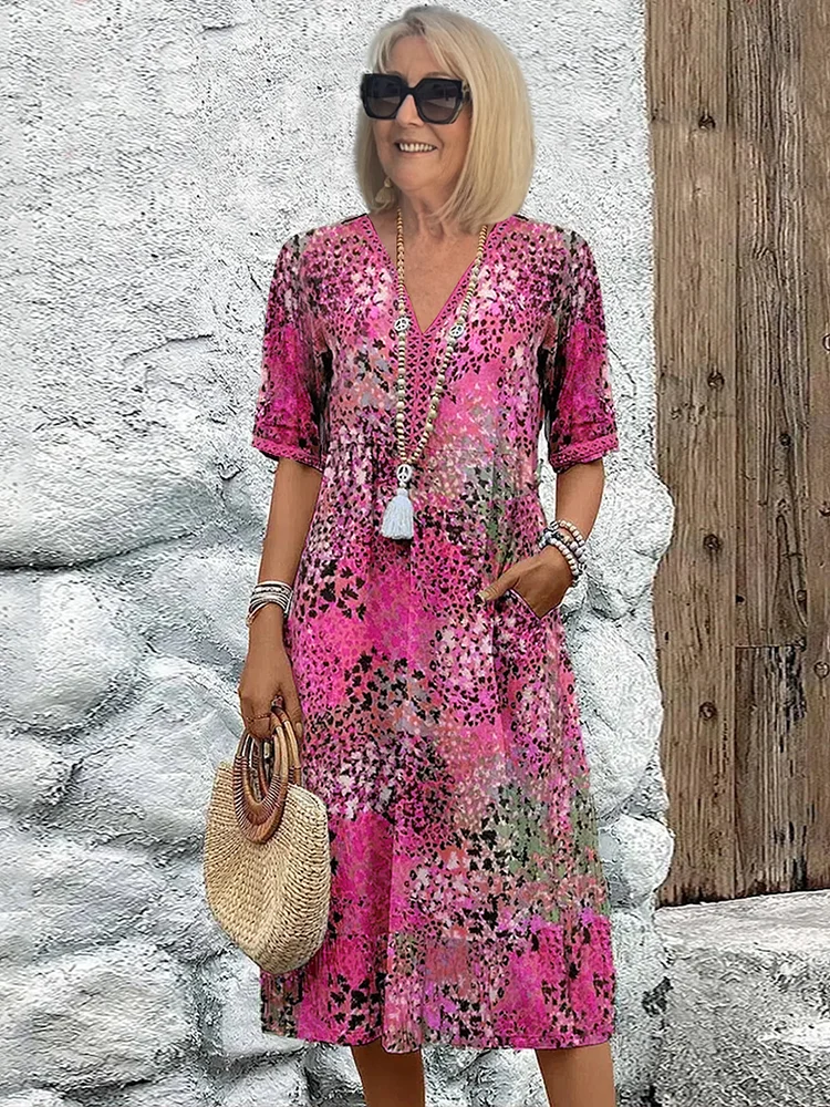 Harper | Robe mi-longue vibrante