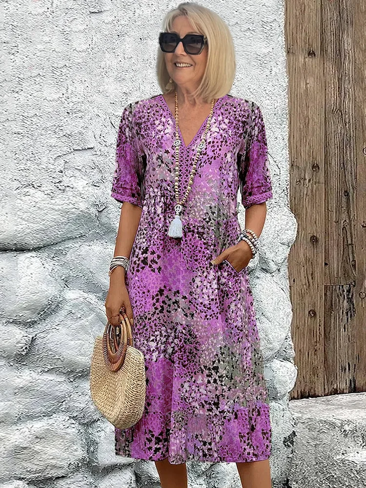 Harper | Robe mi-longue vibrante