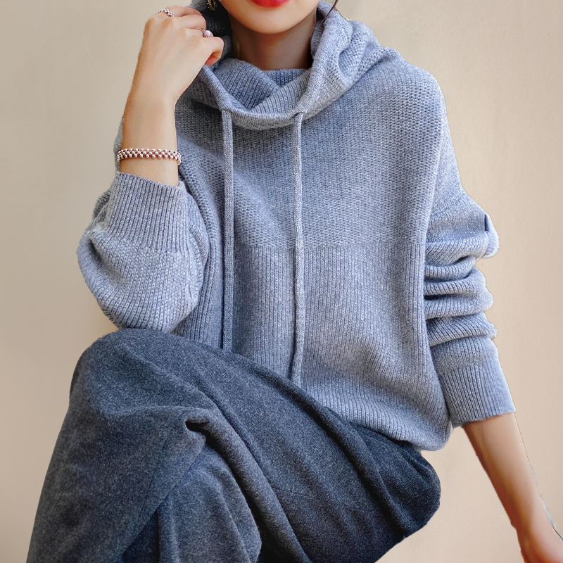 Hannah | Sweat à capuche tricoté