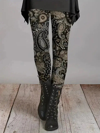 Pantalon noir imprimé abstrait