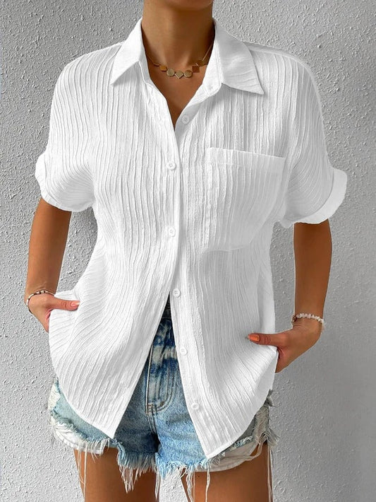 Florence / Blouse ample boutonnée décontractée