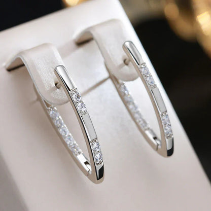 Boucles d'oreilles élégantes Sylvia en zircone