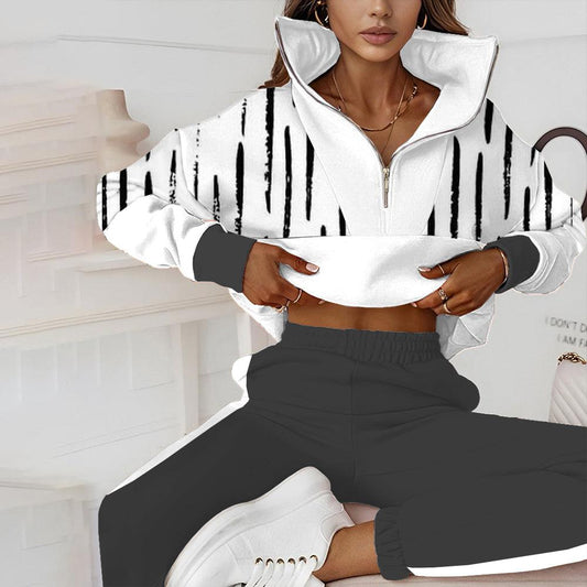 Ensemble deux pièces chic noir et blanc