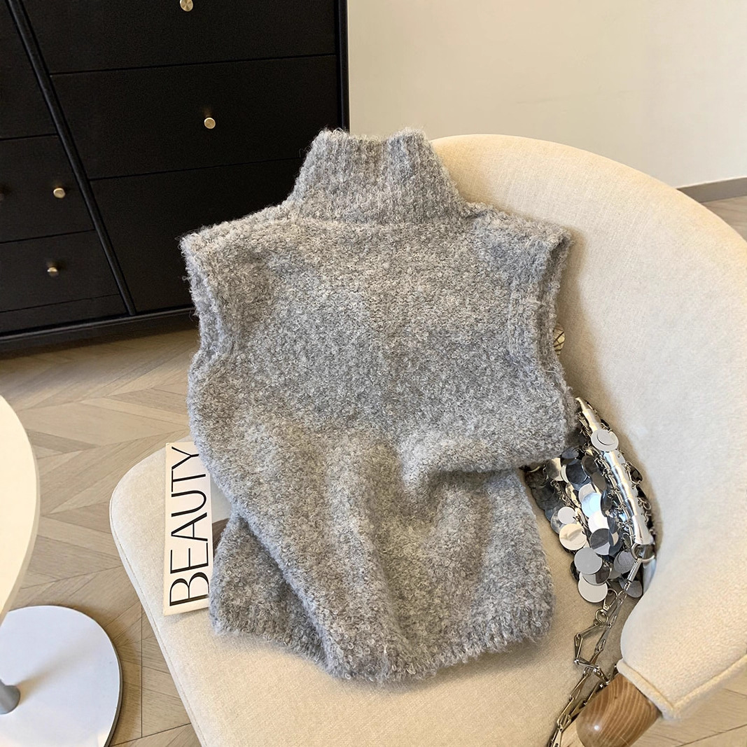STACY - GILET EN TRICOT SANS MANCHES SOPHISTIQUÉ M - GILET EN TRICOT SANS MANCHES SOPHISTIQUÉ