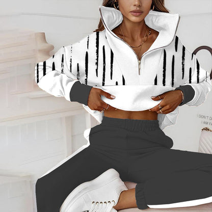 Ensemble deux pièces chic noir et blanc
