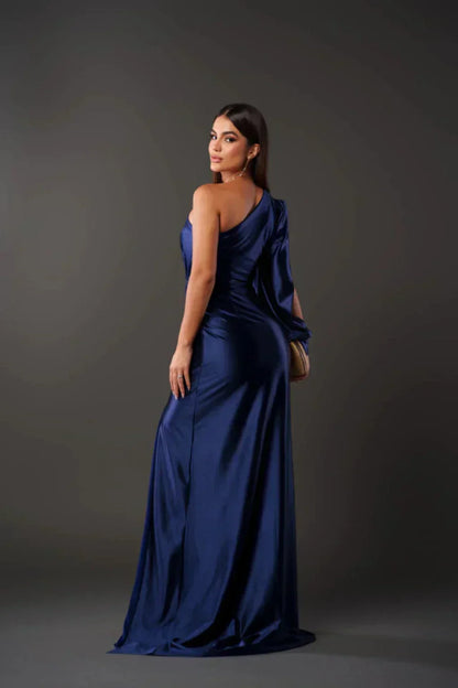 Araceli | Robe en satin à une manche