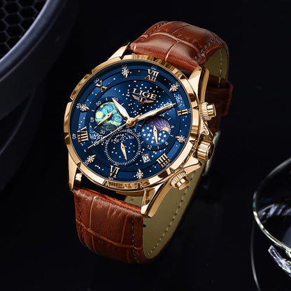 Montre élégante avec phases de lune