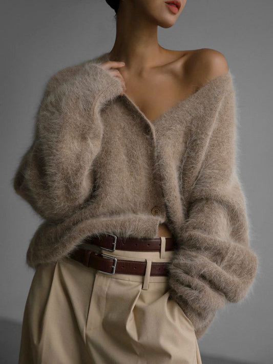 Nadia | Cardigan élégant en peluche