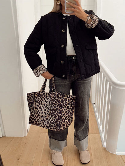 Nika™ | Manteau avec doublure imprimé léopard