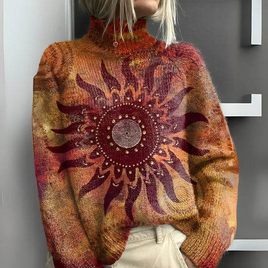 Liv | Pull tribal imprimé soleil