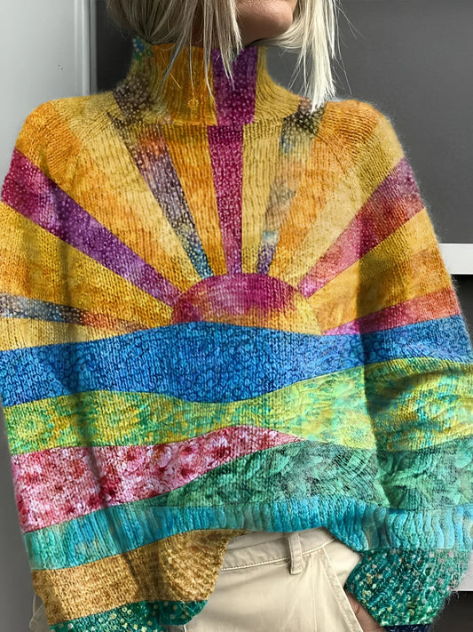 Odélia | Pull col roulé coloré